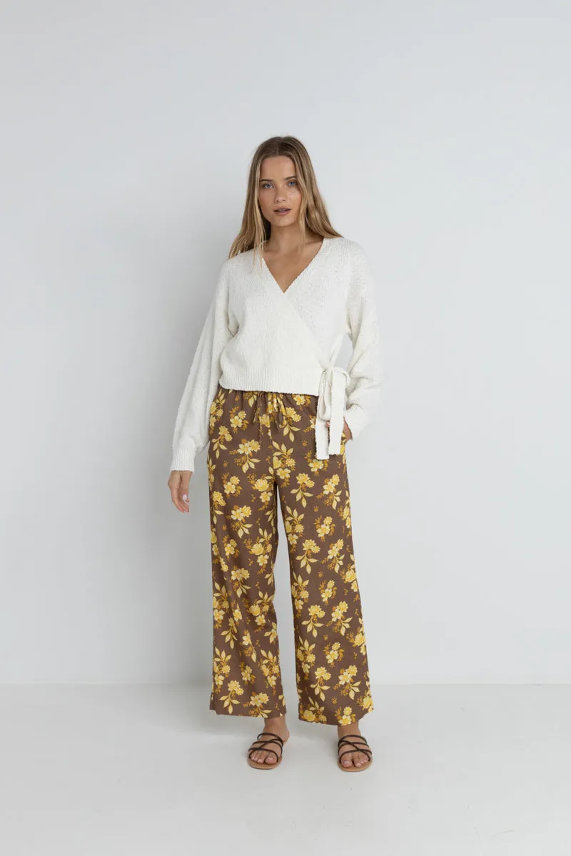 Anika Drawstring Pant in Cholcoate sold by Cave and Post product image thumbnail 4
