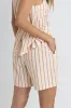 Tide Stripe Longline Short in Natural sold by Cave and Post