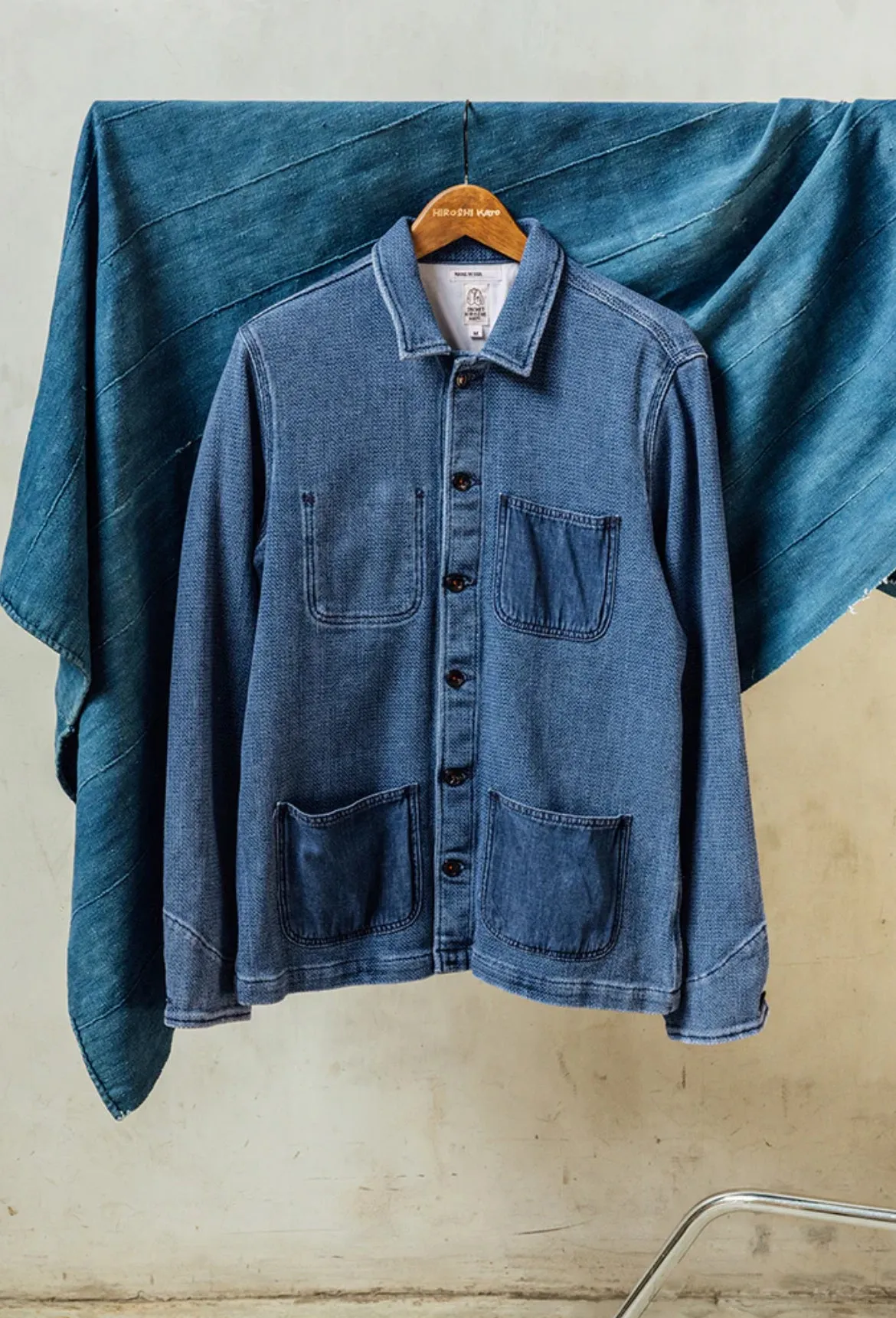 The Vise Heirloom Sashiko Patch Work - Light Indigo sold by Cave and Post product image thumbnail 2