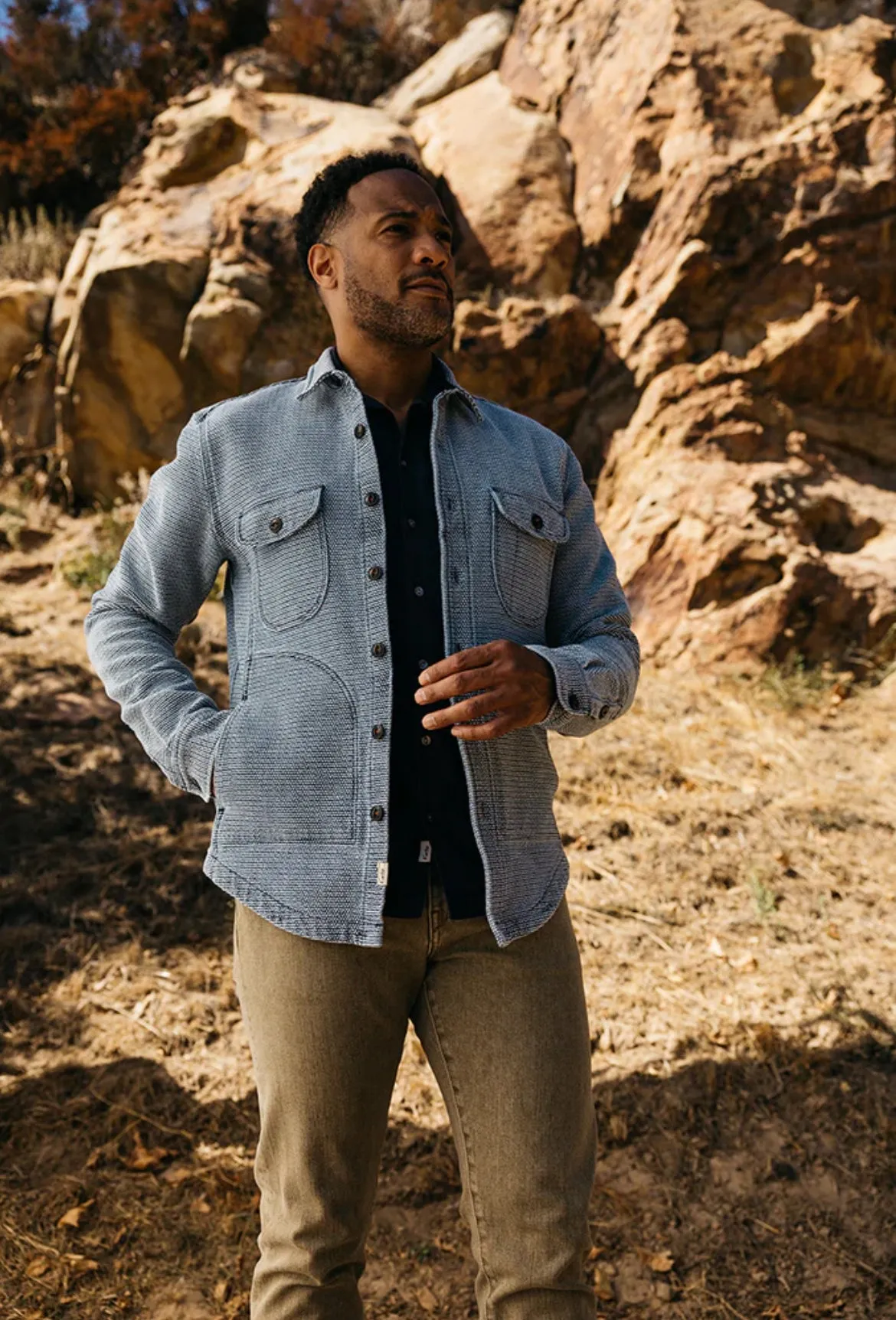 The Anvil Birds Eye Sashiko - Light Indigo sold by Cave and Post product image thumbnail 4