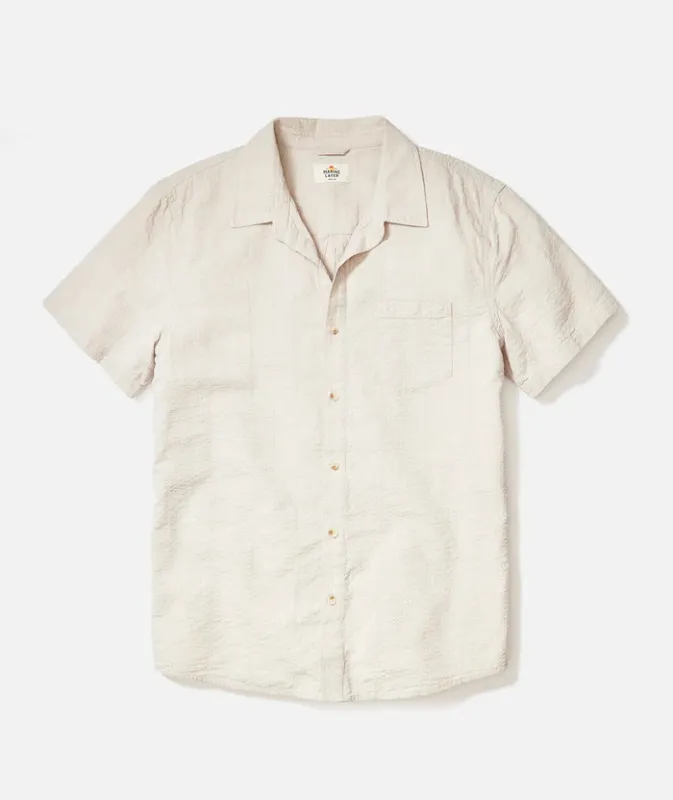 Seersucker Classic Shirt - Parchment sold by Cave and Post