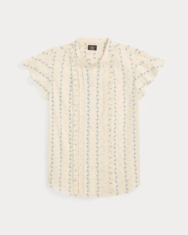 RRL Floral-Print Cotton Voile Blouse sold by Cave and Post