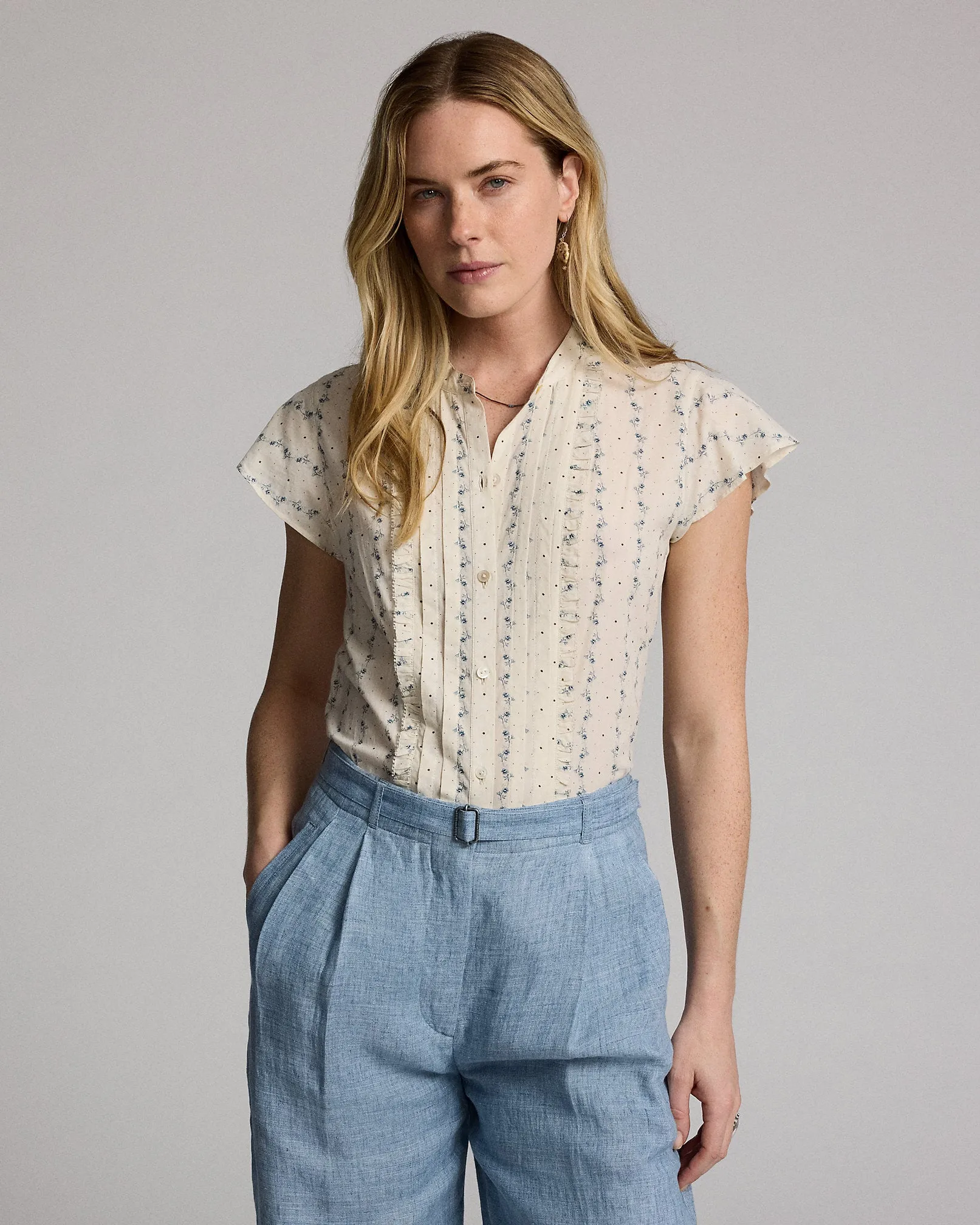 RRL Floral-Print Cotton Voile Blouse sold by Cave and Post product image thumbnail 2