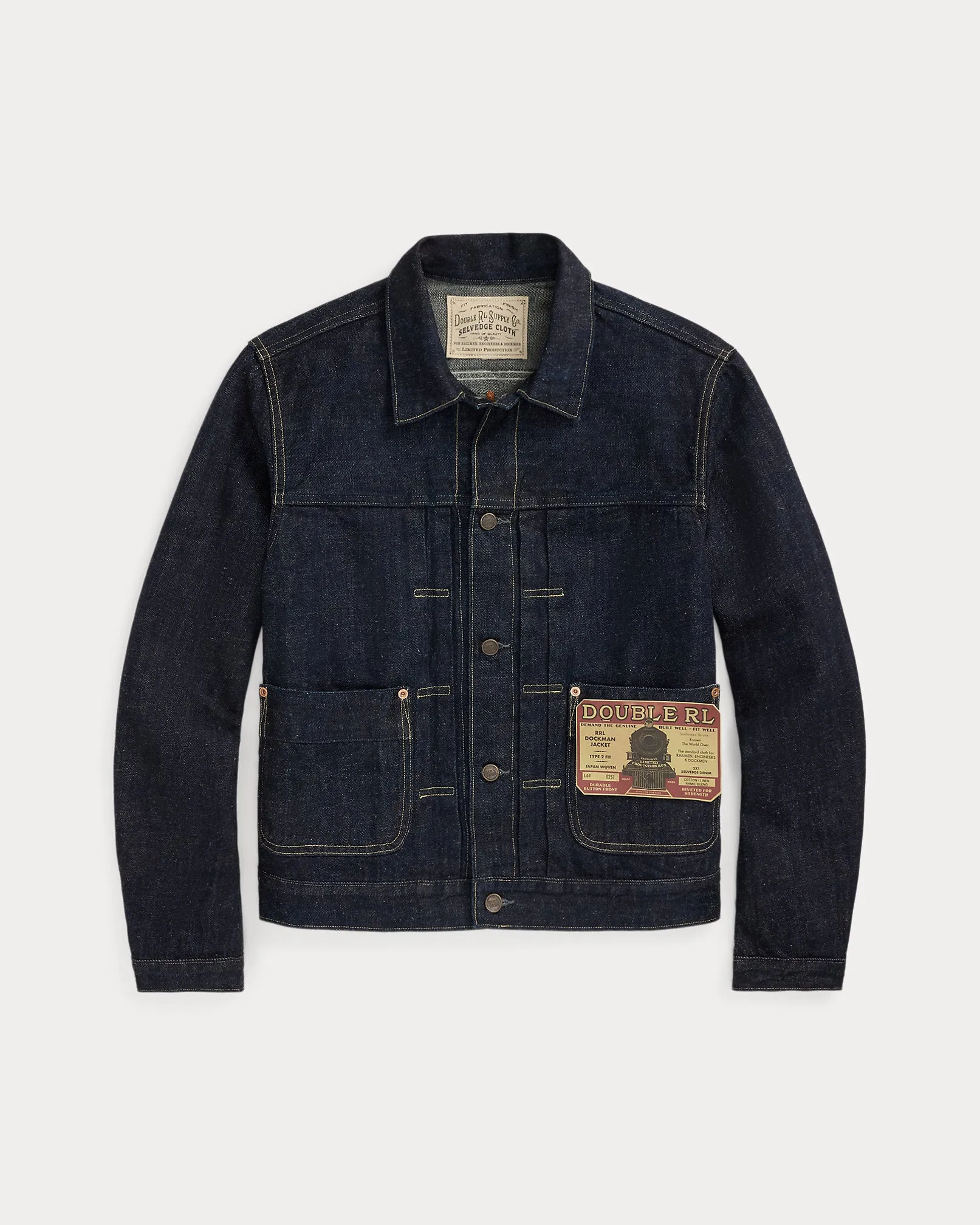 RRL Limited-Edition Embroidered Denim Jacket sold by Cave and Post