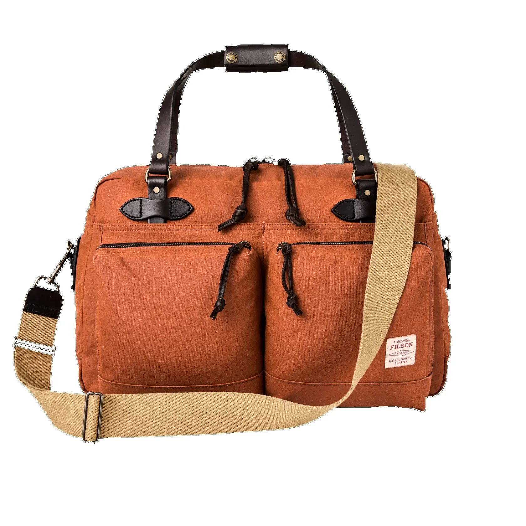 48 HOUR TIN CLOTH DUFFLE BAG - RUST sold by Cave and Post