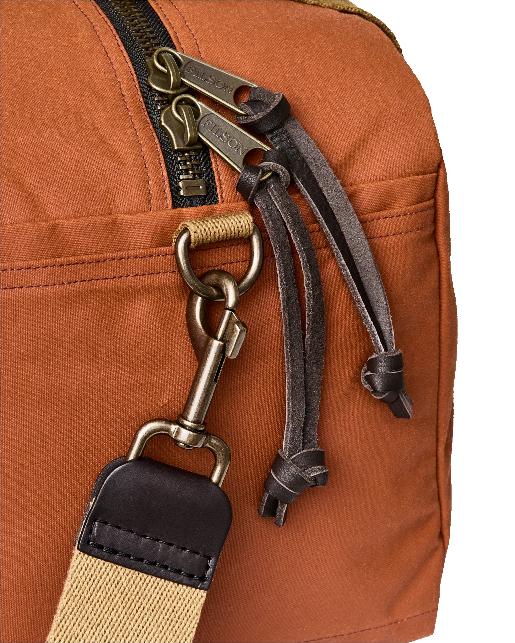 SMALL TIN CLOTH DUFFLE BAG - RUST sold by Cave and Post product image thumbnail 4