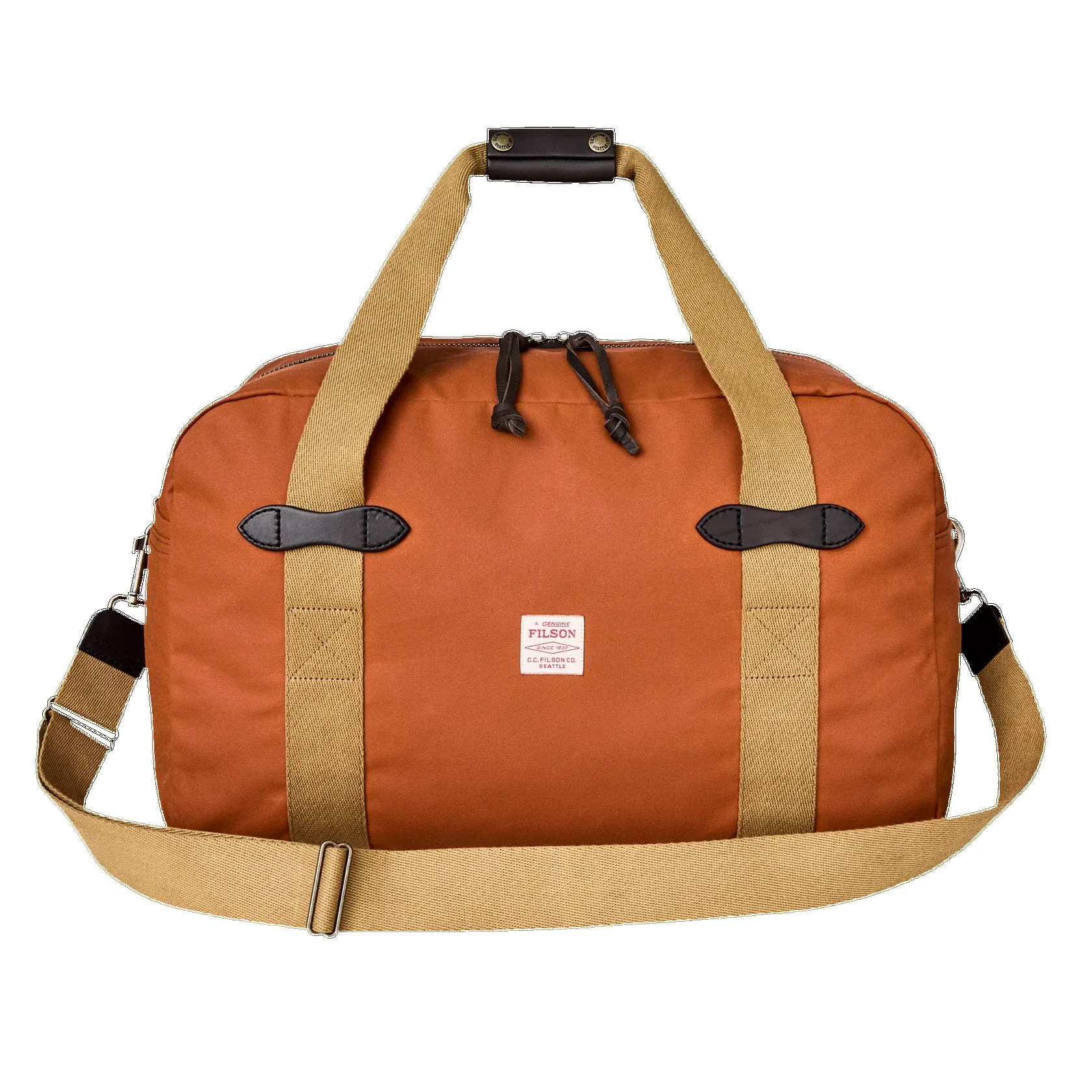 MEDIUM TIN CLOTH DUFFLE BAG - RUST sold by Cave and Post
