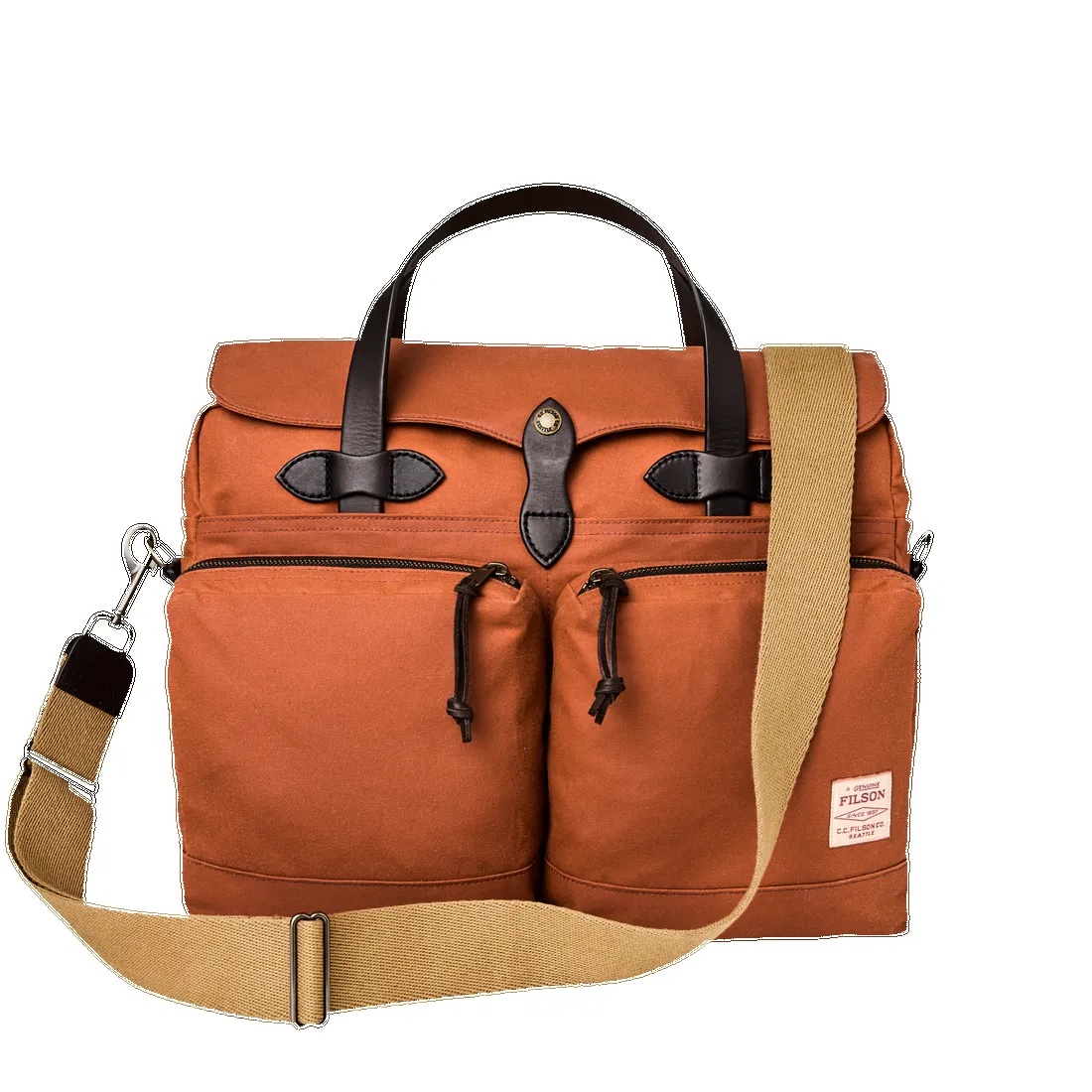 24 Hour Tin Cloth Briefcase -Rust sold by Cave and Post