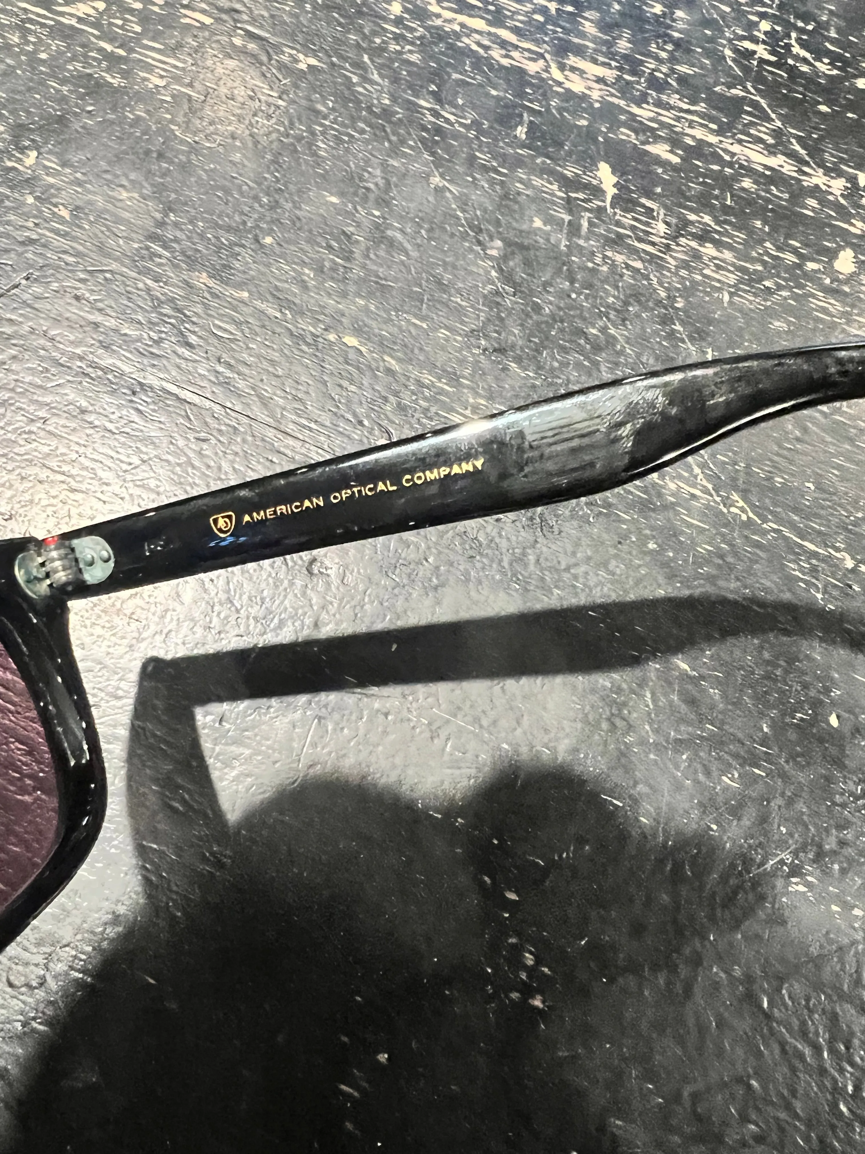 1960s AMERICAN OPTICAL TOP SECRET BLACK size 44/23 sold by Cave and Post product image thumbnail 3