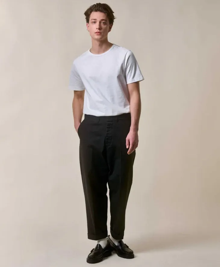 215 Loopwheeled Classic Fit Midweight T-Shirt-White sold by Cave and Post product image thumbnail 3