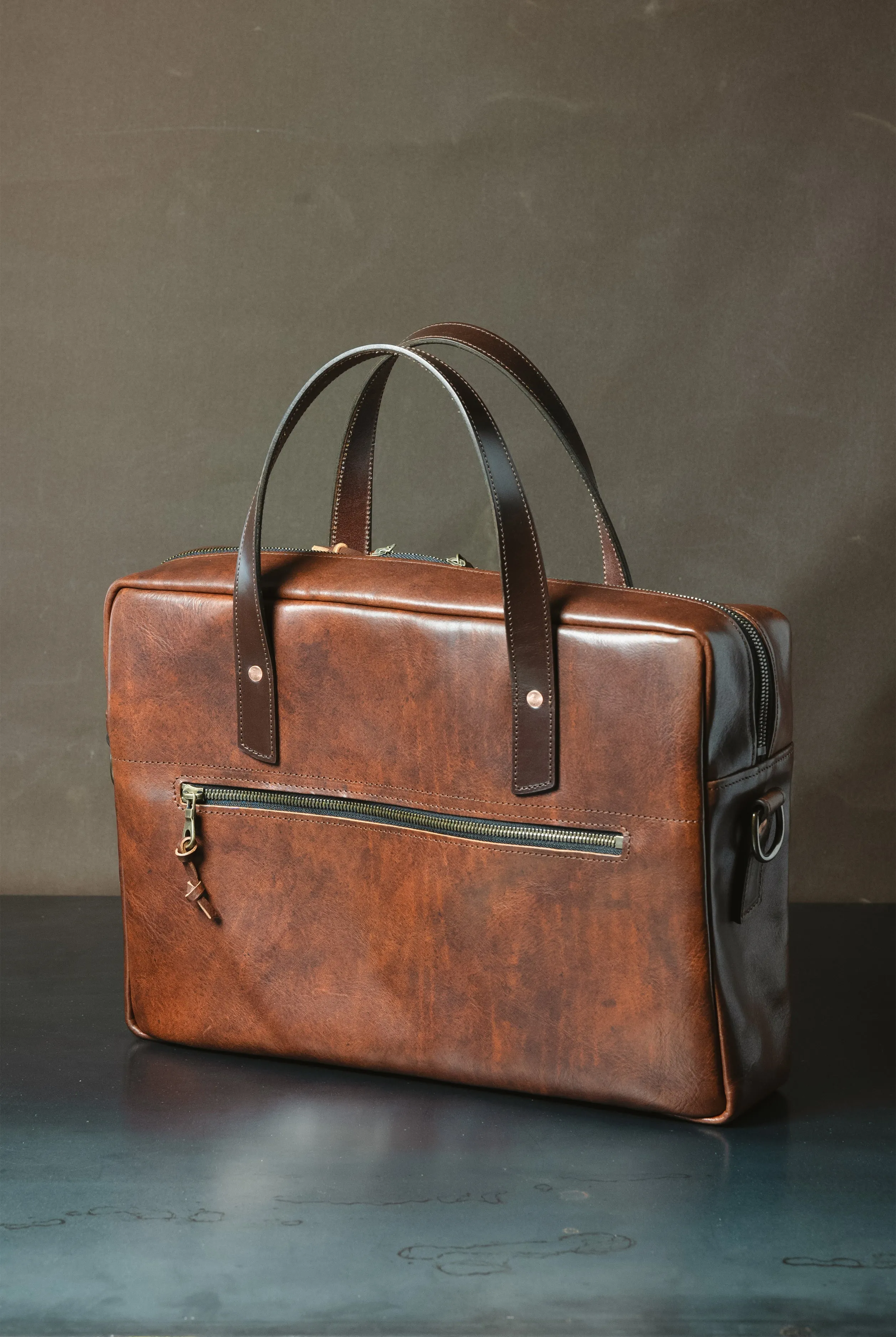 Briefcase - Cognac Nemesis sold by Cave and Post product image thumbnail 2