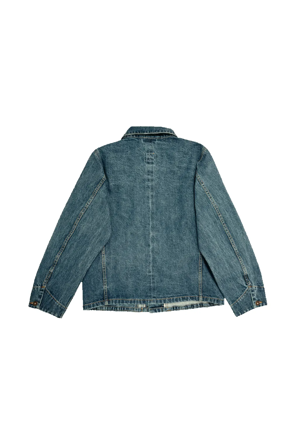 Amos Chore Coat - Stonewashed15oz Japanese Selvedge Denim sold by Cave and Post product image thumbnail 2