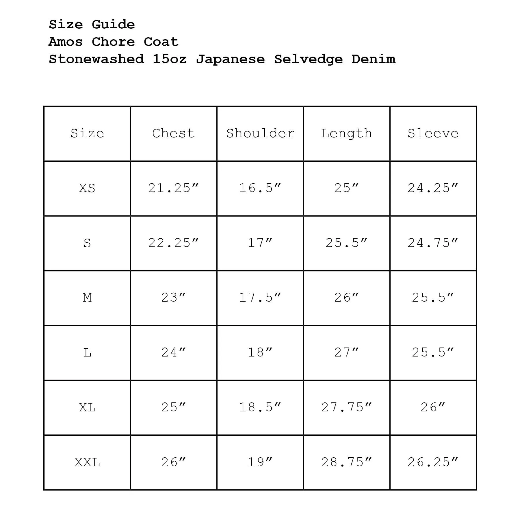 Amos Chore Coat - Stonewashed15oz Japanese Selvedge Denim sold by Cave and Post product image thumbnail 4