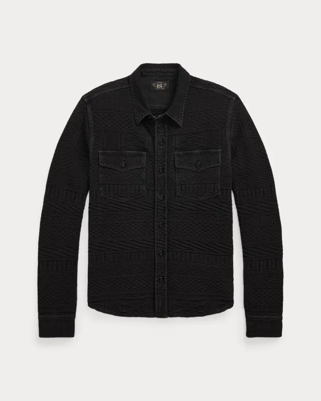 RRL Indigo Jacquard Workshirt made by RRL