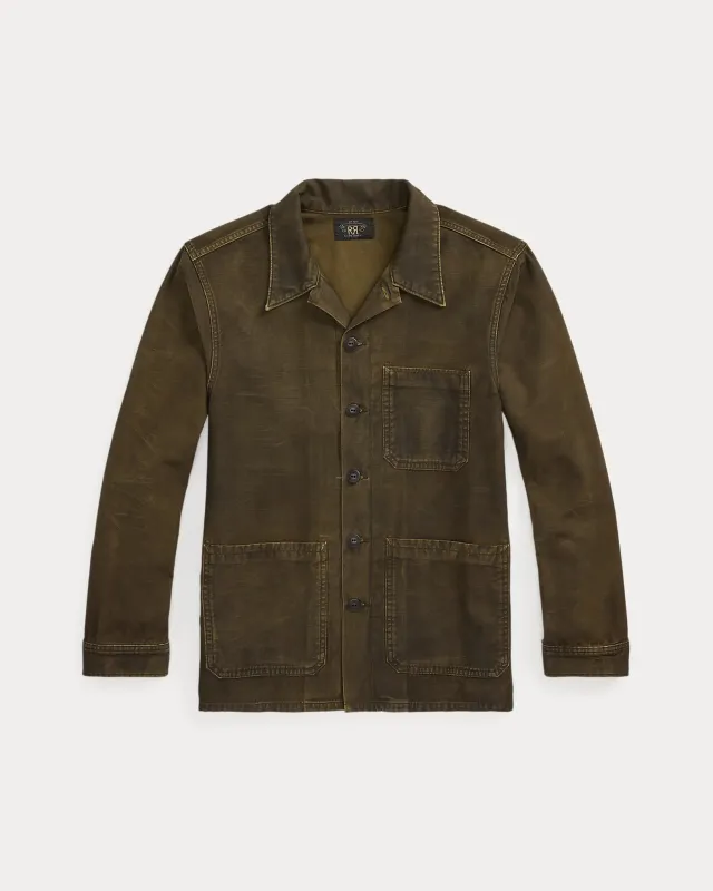 RRL Reverse-Sateen Overshirt - Washed Brown sold by Cave and Post