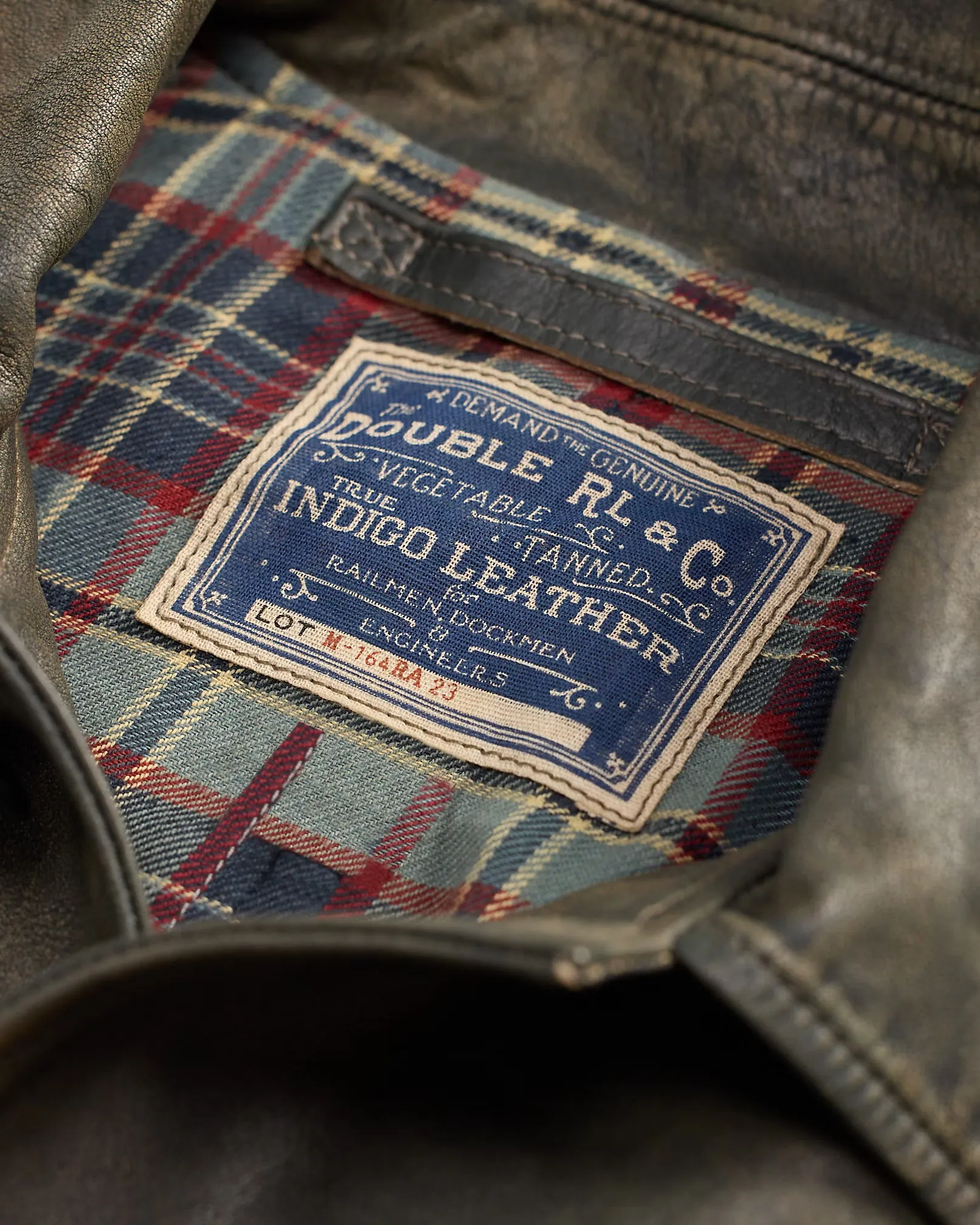 RRL Indigo Leather Car Coat sold by Cave and Post product image thumbnail 5