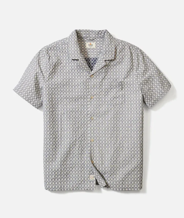 Landon Checkered Resort Shirt - Vintage Indigo sold by Cave and Post