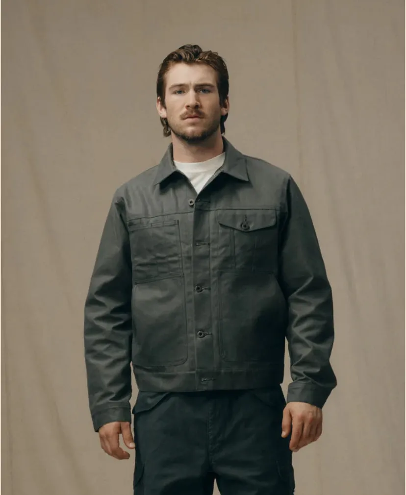 TIN CLOTH SHORT LINED CRUISER JACKET - CASTOR GRAY sold by Cave and Post