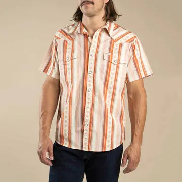 The Wyatt Pearl Snap Short Sleeve Serape Shirt - Cream/Clay sold by Cave and Post product image thumbnail 3
