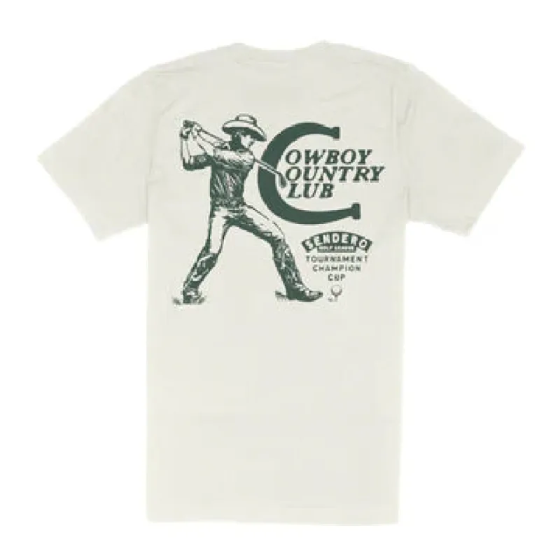 Cowboy Country Club T-Shirt - Vintage White sold by Cave and Post