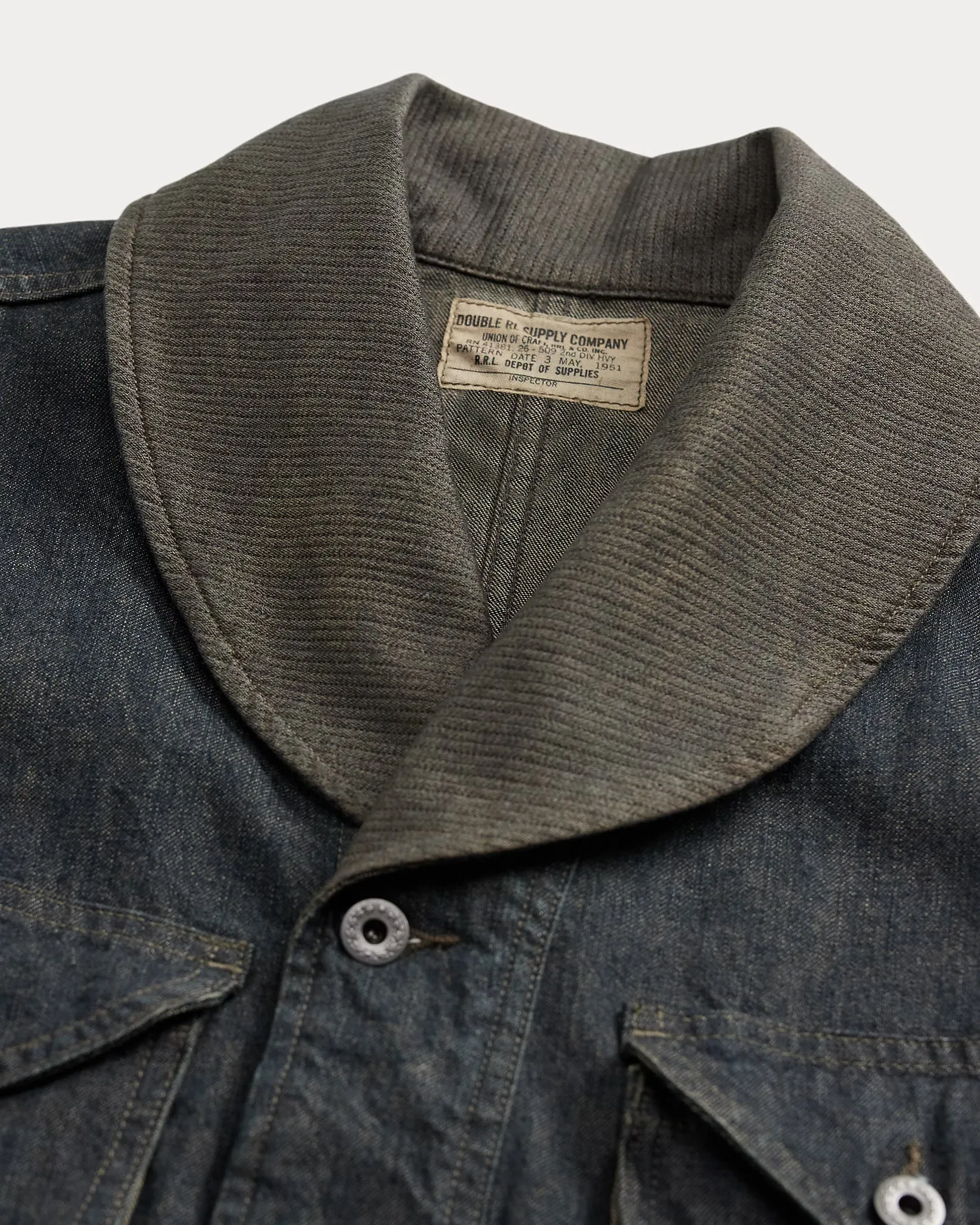 RRL Indigo Cotton-Linen Denim Field Coat sold by Cave and Post product image thumbnail 3