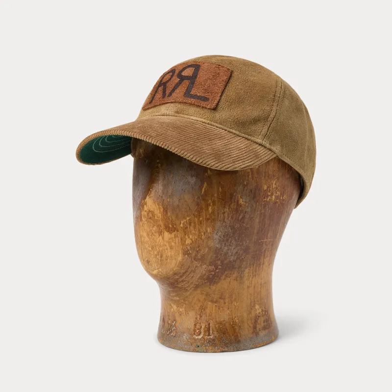 RRL Roughout Suede Trucker Cap - Tan sold by Cave and Post