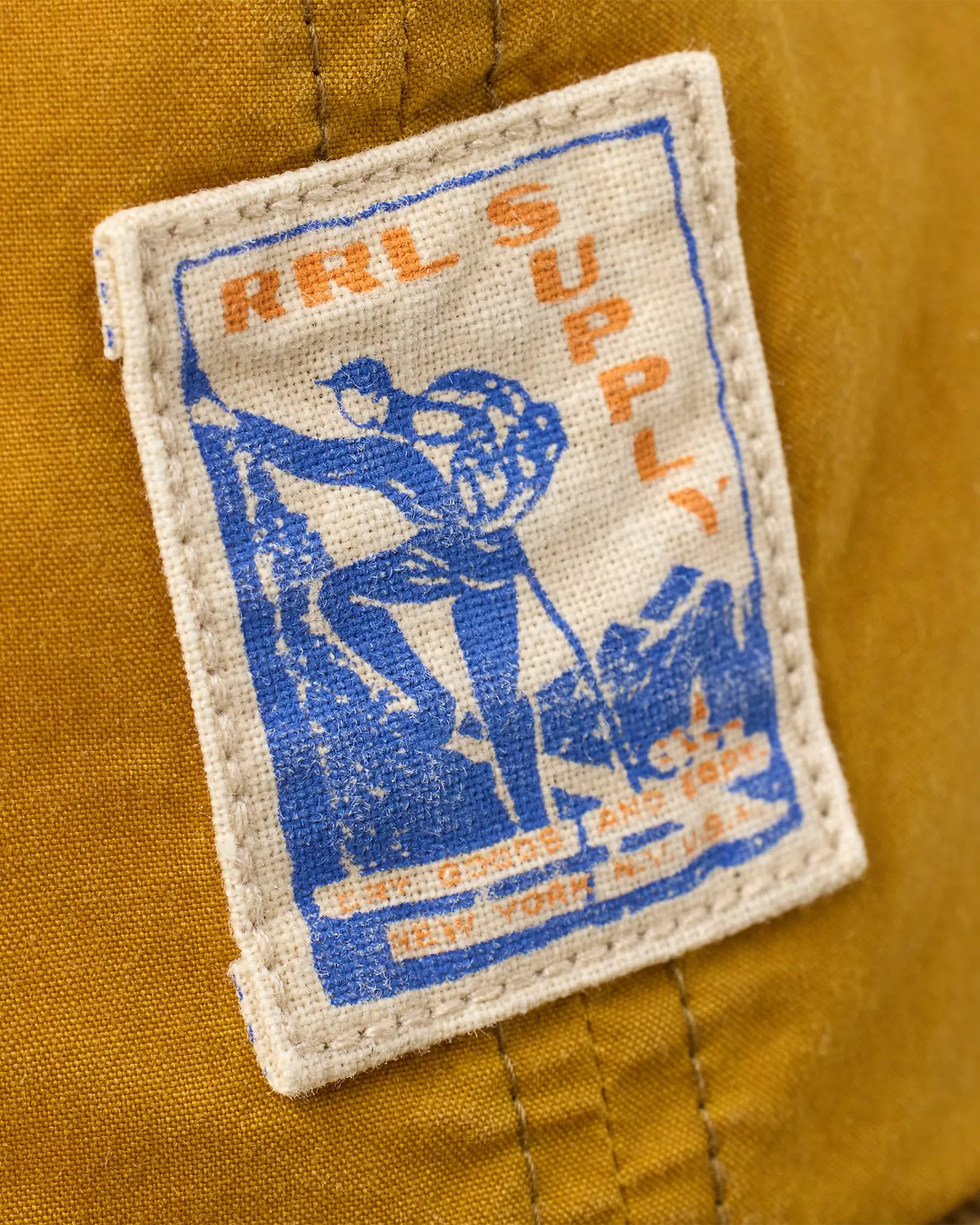 RRL Corduroy-Bill Oilcloth Ball Cap - Mustard sold by Cave and Post product image thumbnail 3