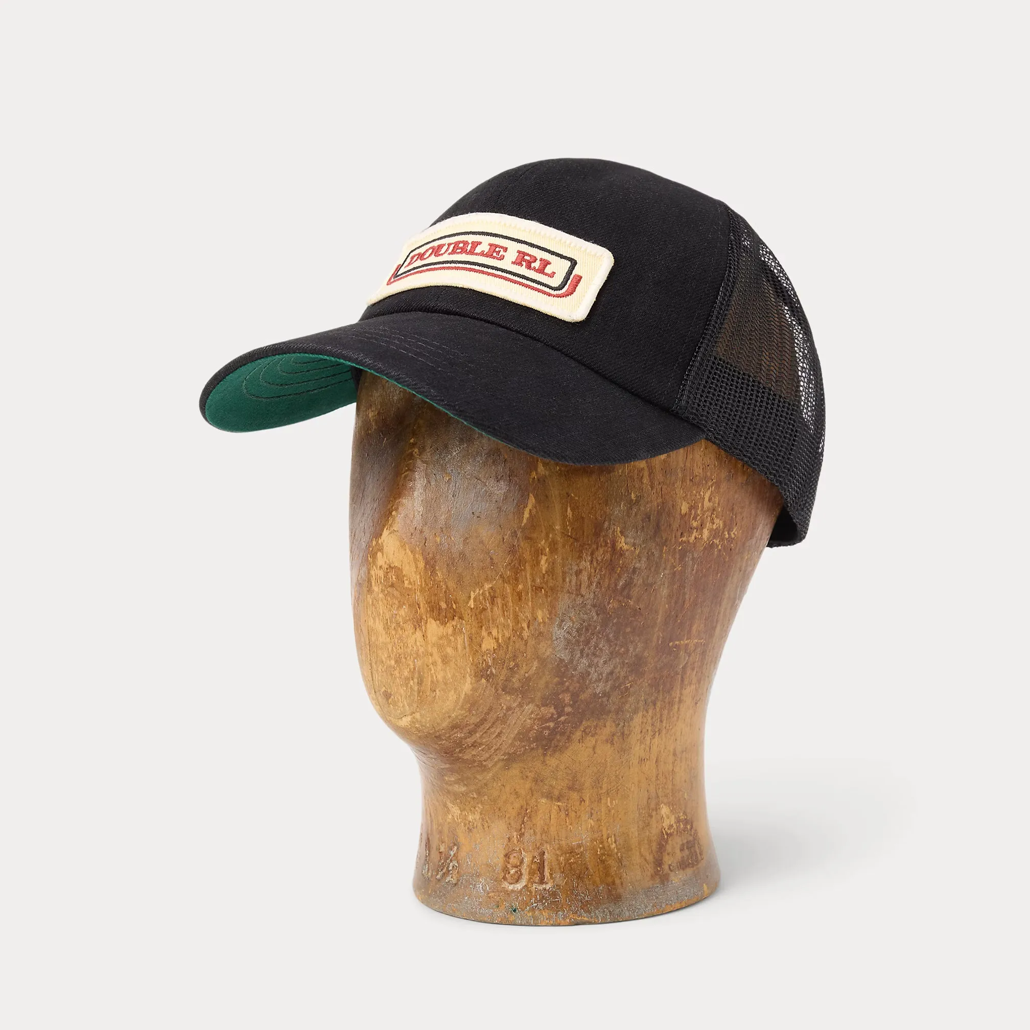 RRL Logo-Patch Denim Trucker Cap sold by Cave and Post