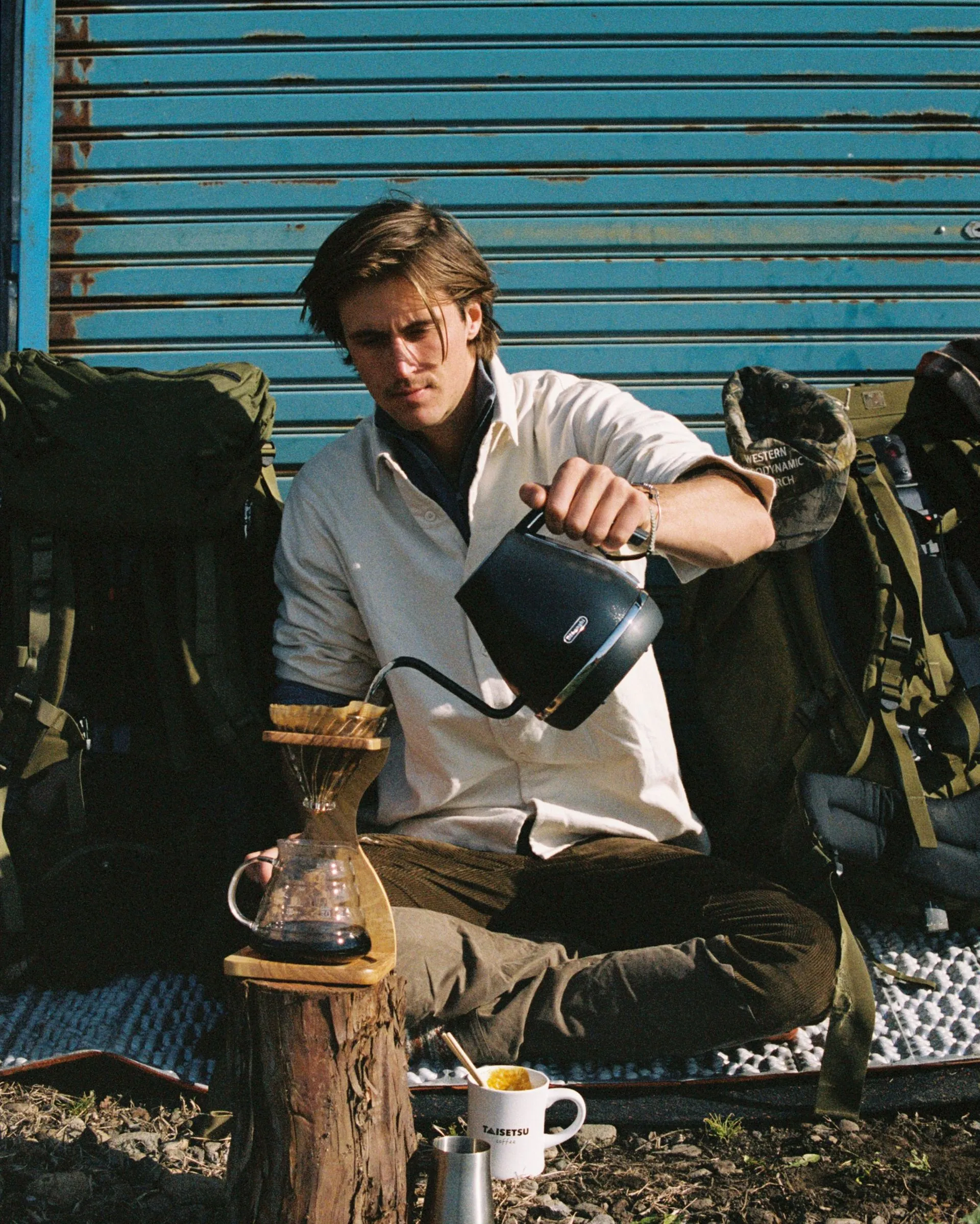 FRAMHEIM FLANNEL SHIRT MENS-Oatmeal sold by Cave and Post product image thumbnail 4