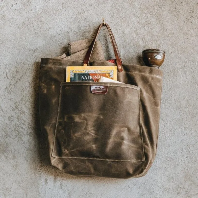 Coal Tote - Waxed Field Tan sold by Cave and Post