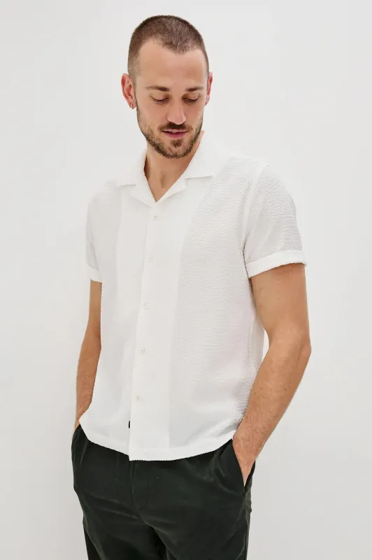 Amalfi Shirt - White Seersucker made by Rails