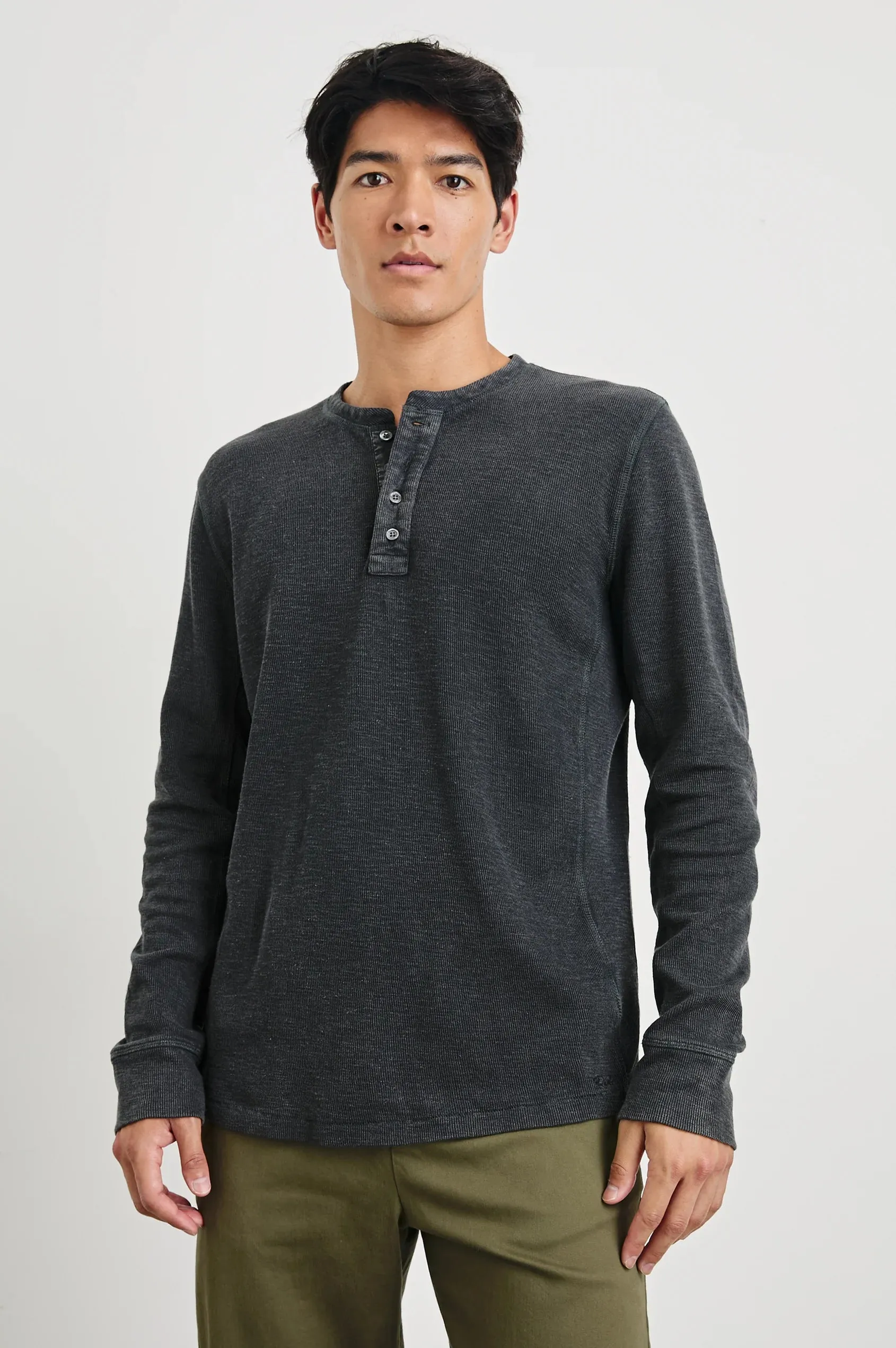Soto Henley - Washed Black sold by Cave and Post product image thumbnail 2