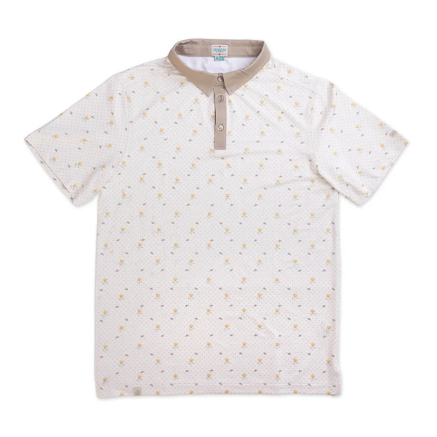 High Noon Performance Polo-Texas Rose Print sold by Cave and Post