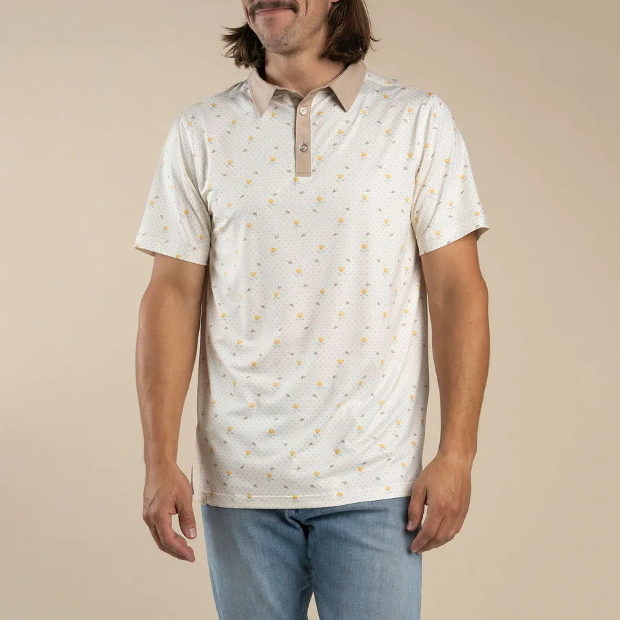 High Noon Performance Polo-Texas Rose Print sold by Cave and Post product image thumbnail 3