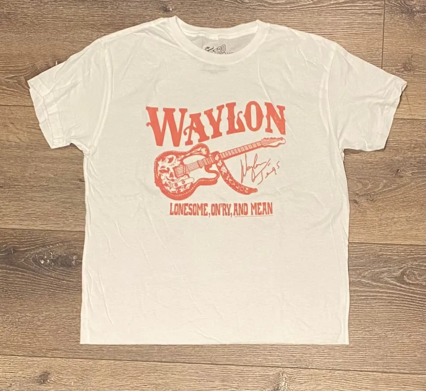 Women's Waylon Jennings 100% Cotton Tee sold by Cave and Post