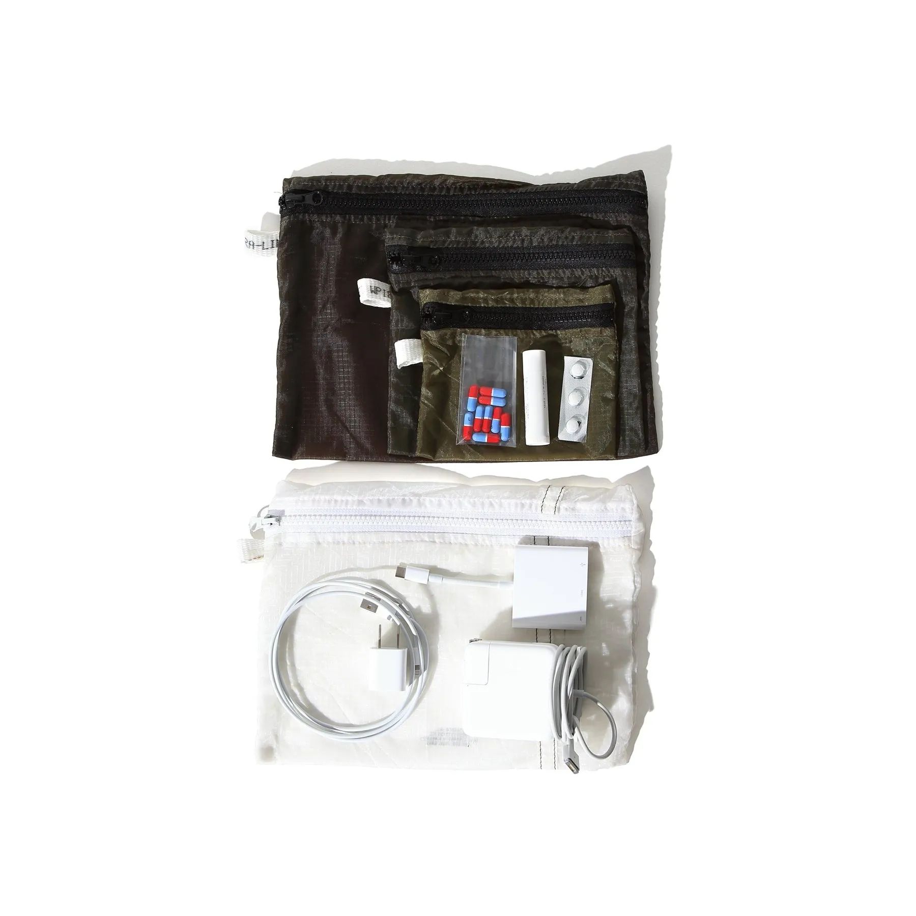 VINTAGE PARACHUTE LIGHT POUCH - WHITE (LAGRE) sold by Cave and Post product image thumbnail 3