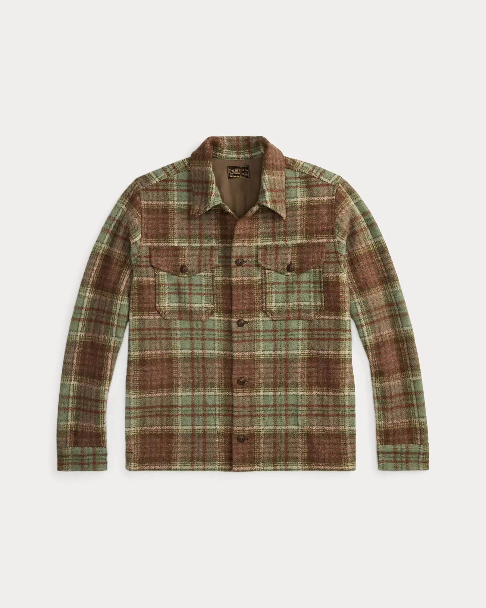 RRL Plaid Wool-Blend Workshirt sold by Cave and Post