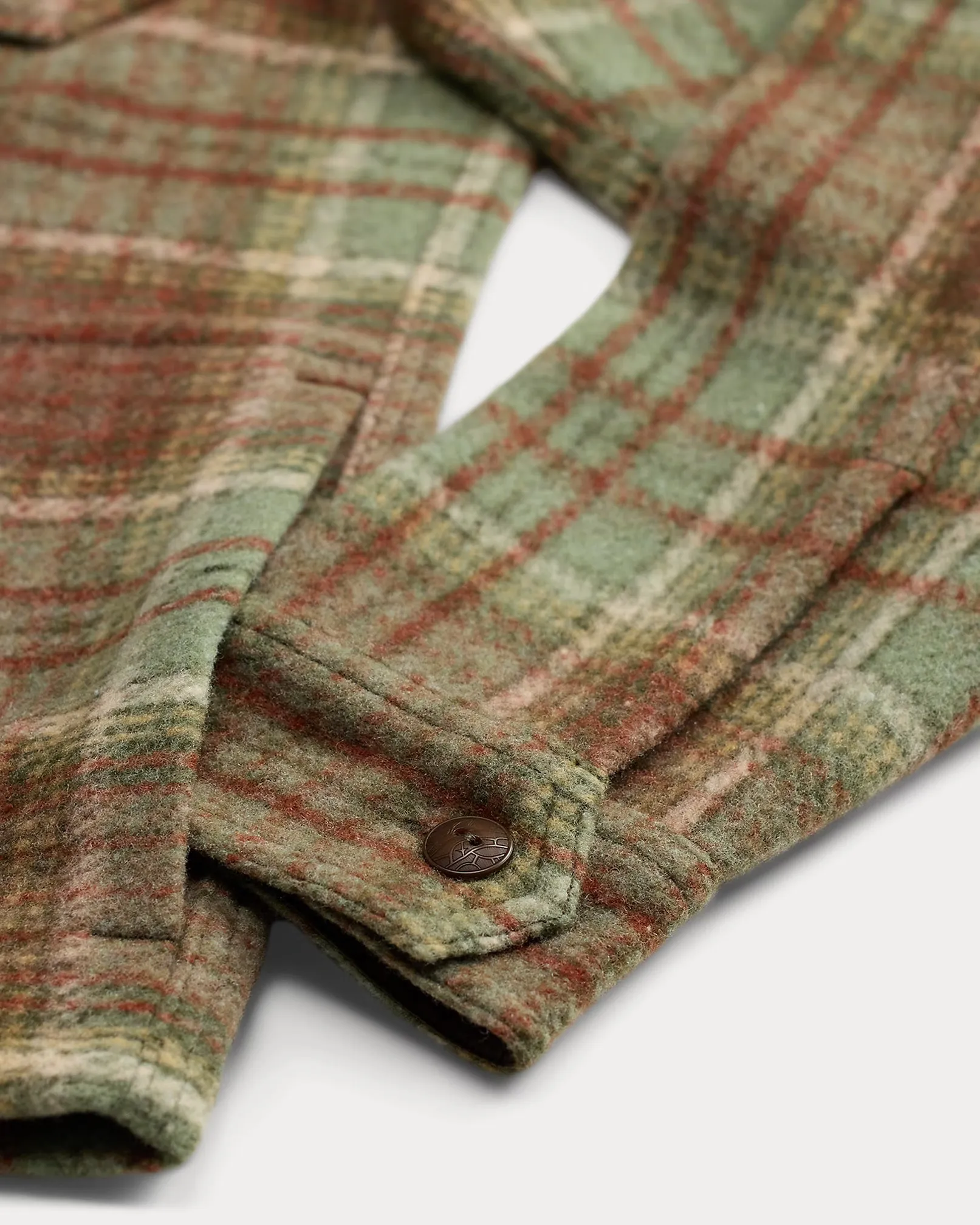 RRL Plaid Wool-Blend Workshirt sold by Cave and Post product image thumbnail 4