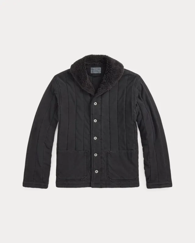 RRL Fleece-Collar Quilted Jersey Jacket sold by Cave and Post