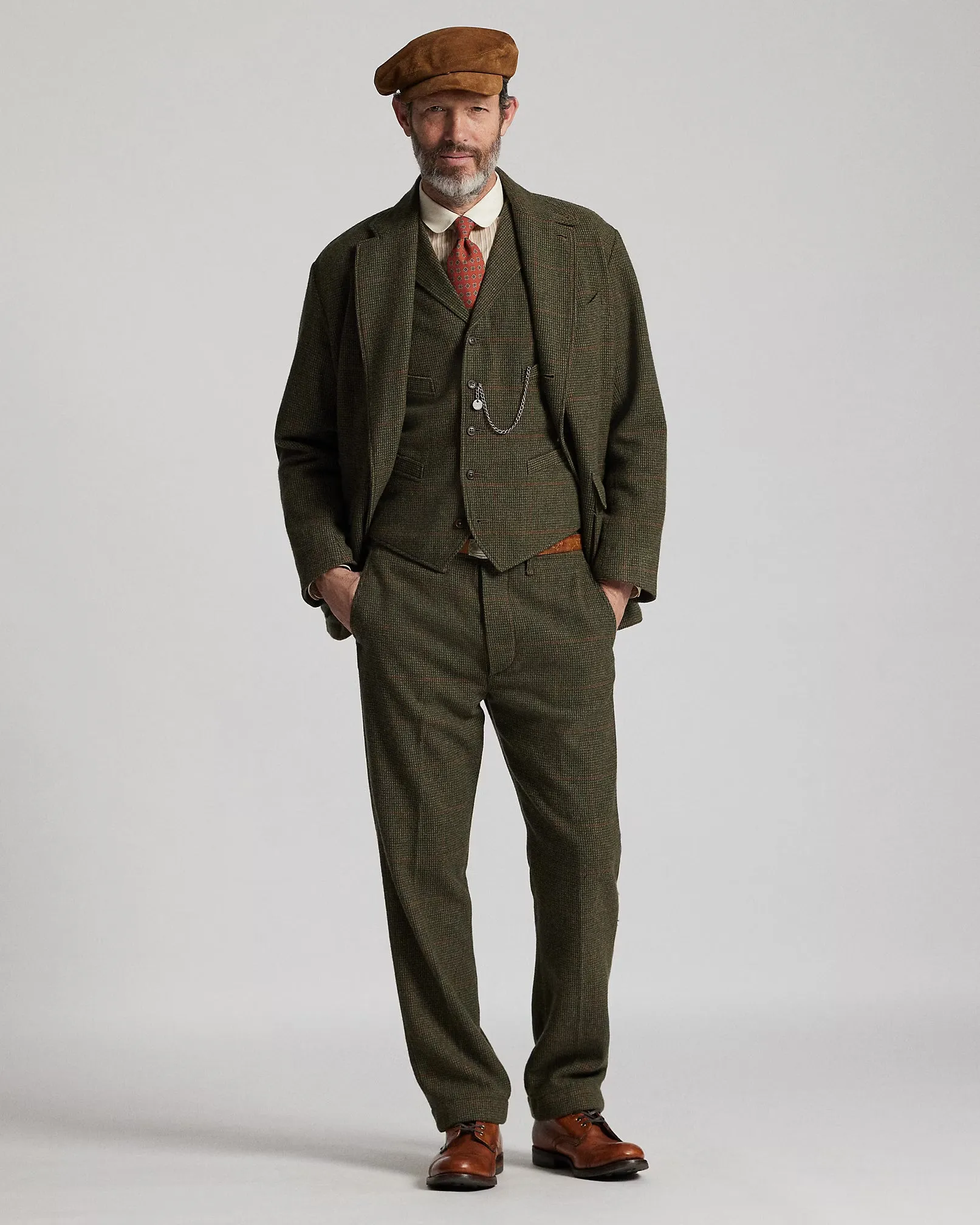 RRL Windowpane Wool Tweed Vest sold by Cave and Post product image thumbnail 3