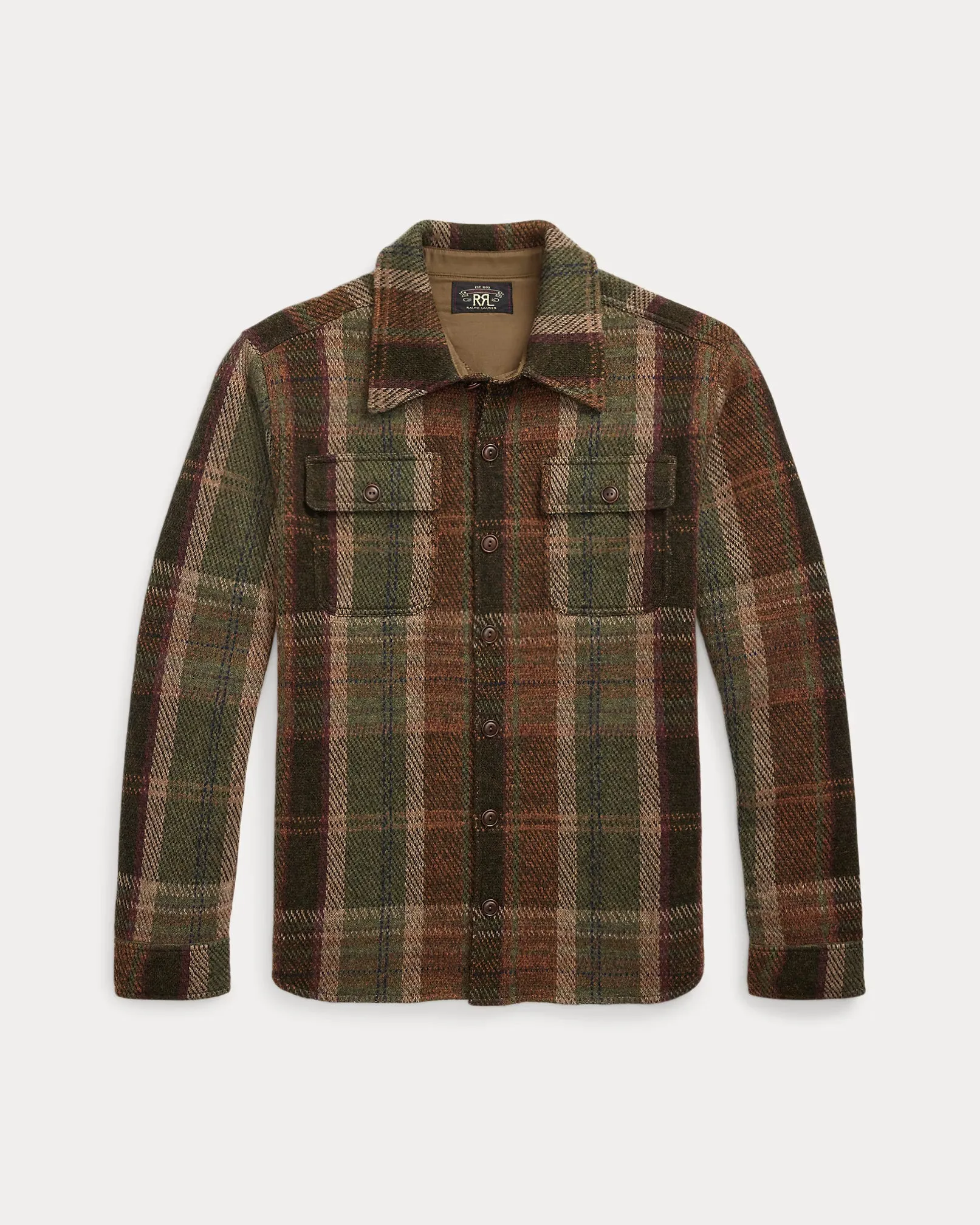 RRL Plaid Wool-Cashmere Workshirt Sweater sold by Cave and Post
