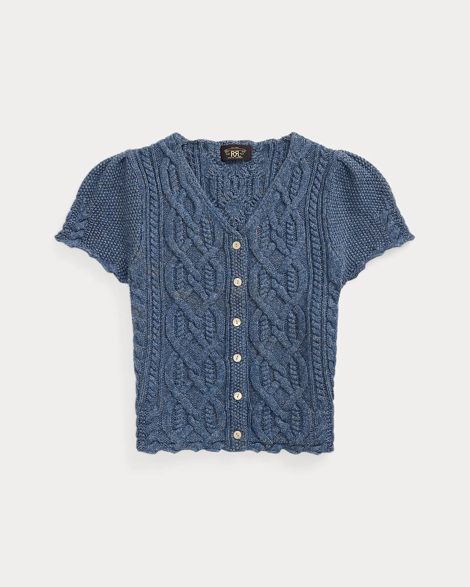 RRL Linen-Blend Cable-Knit Top sold by Cave and Post