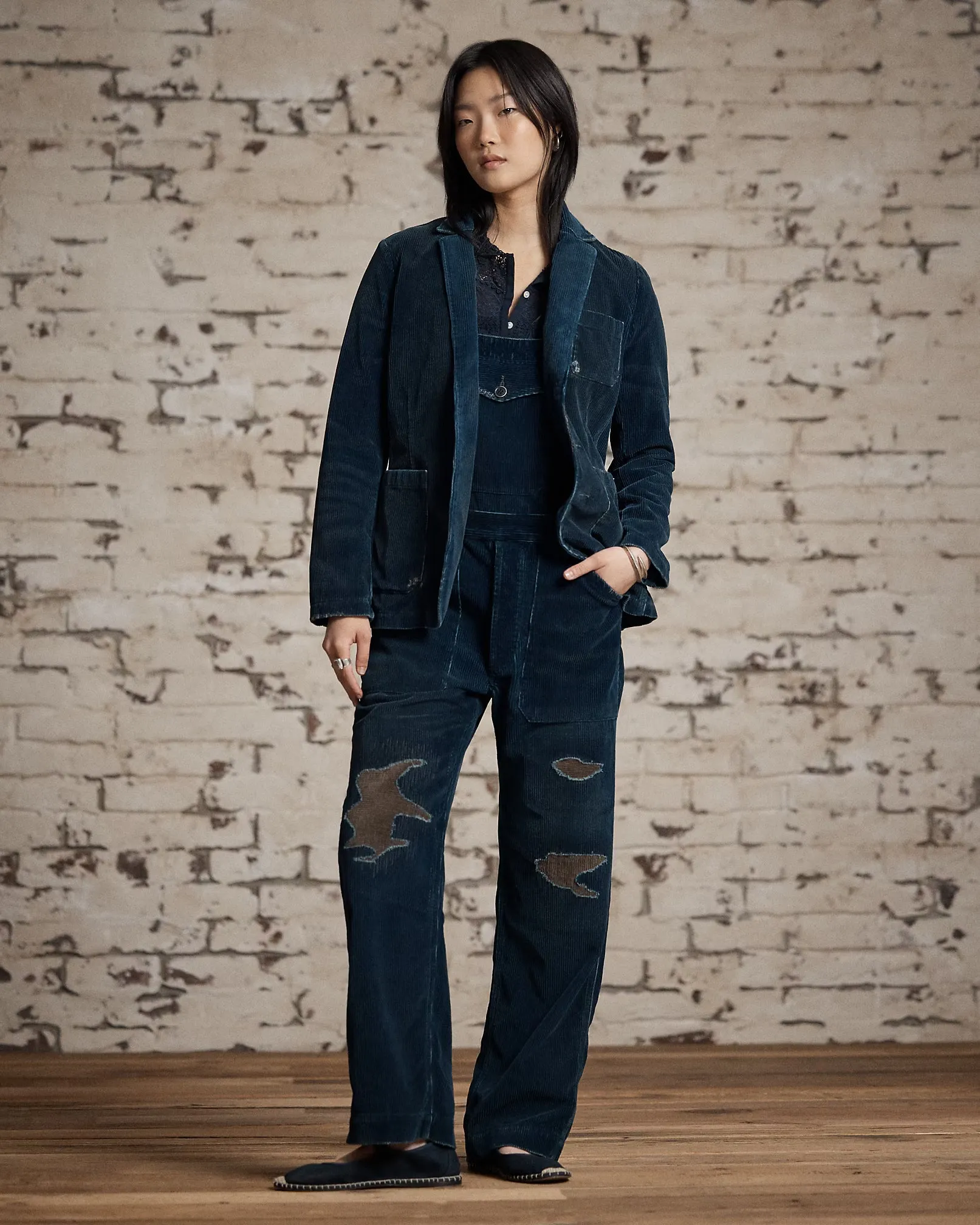 RRL Repaired Indigo Corduroy Blazer sold by Cave and Post product image thumbnail 3