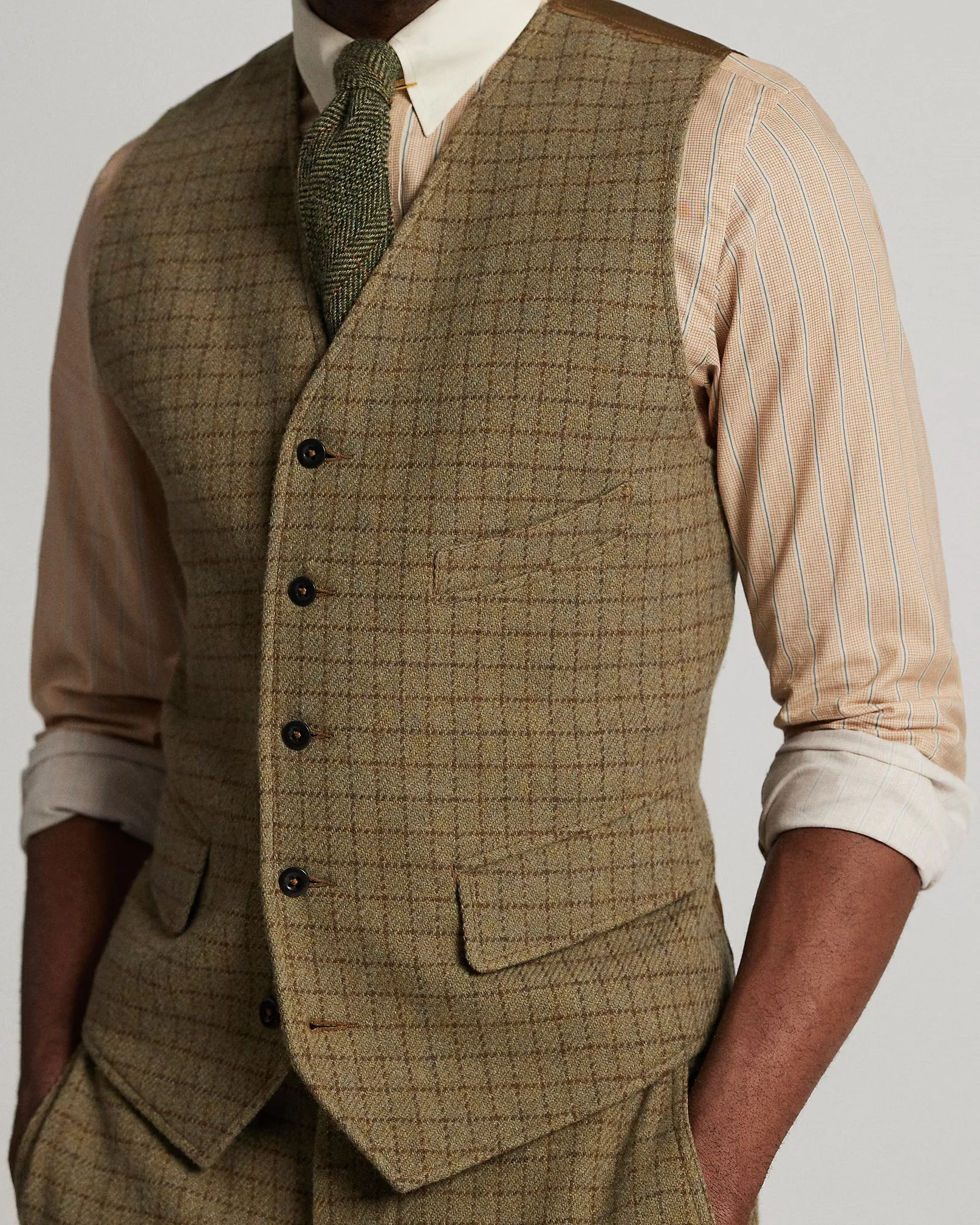 RRL Checked Wool Tweed Vest sold by Cave and Post product image thumbnail 5