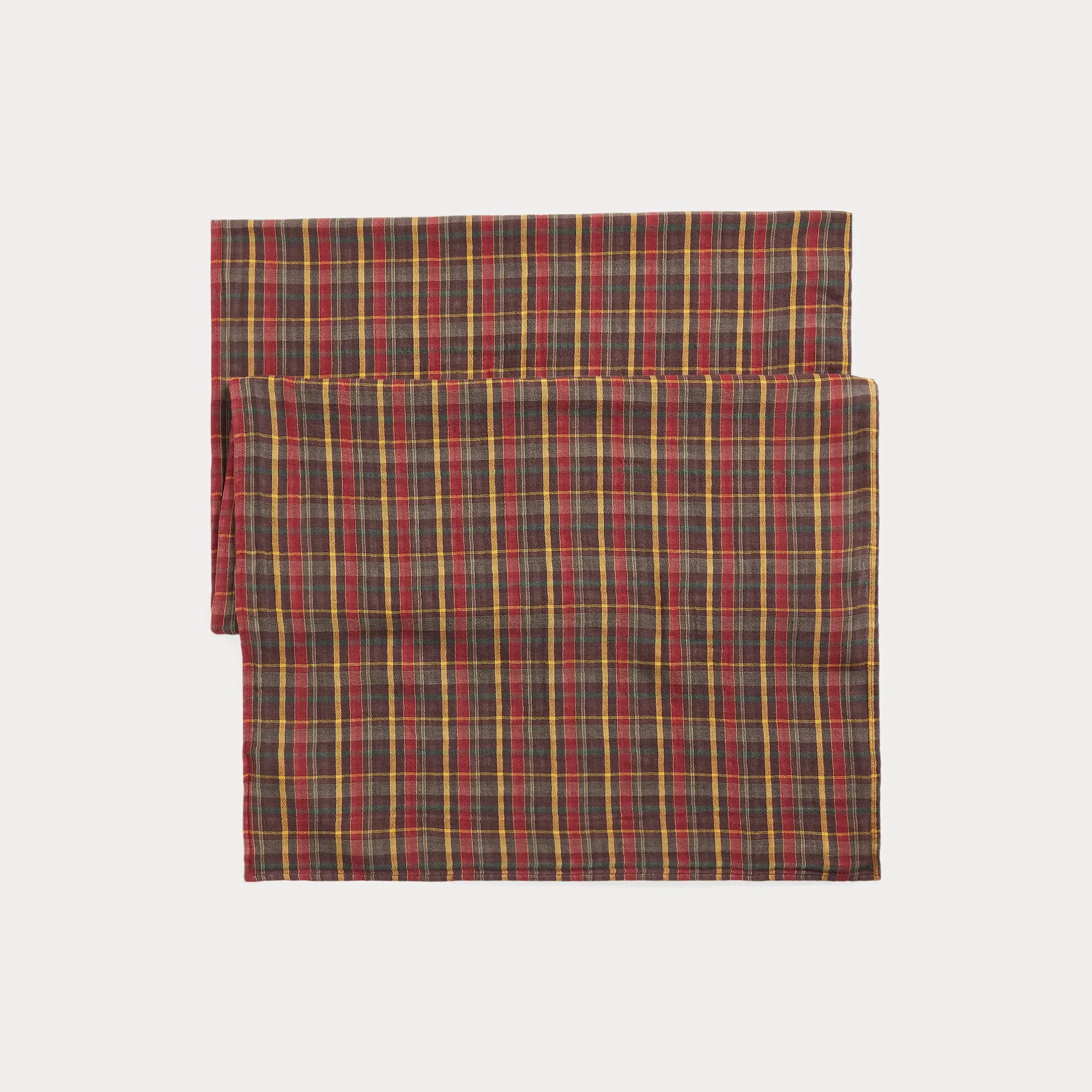 RRL Plaid Double-Faced Cotton Scarf sold by Cave and Post