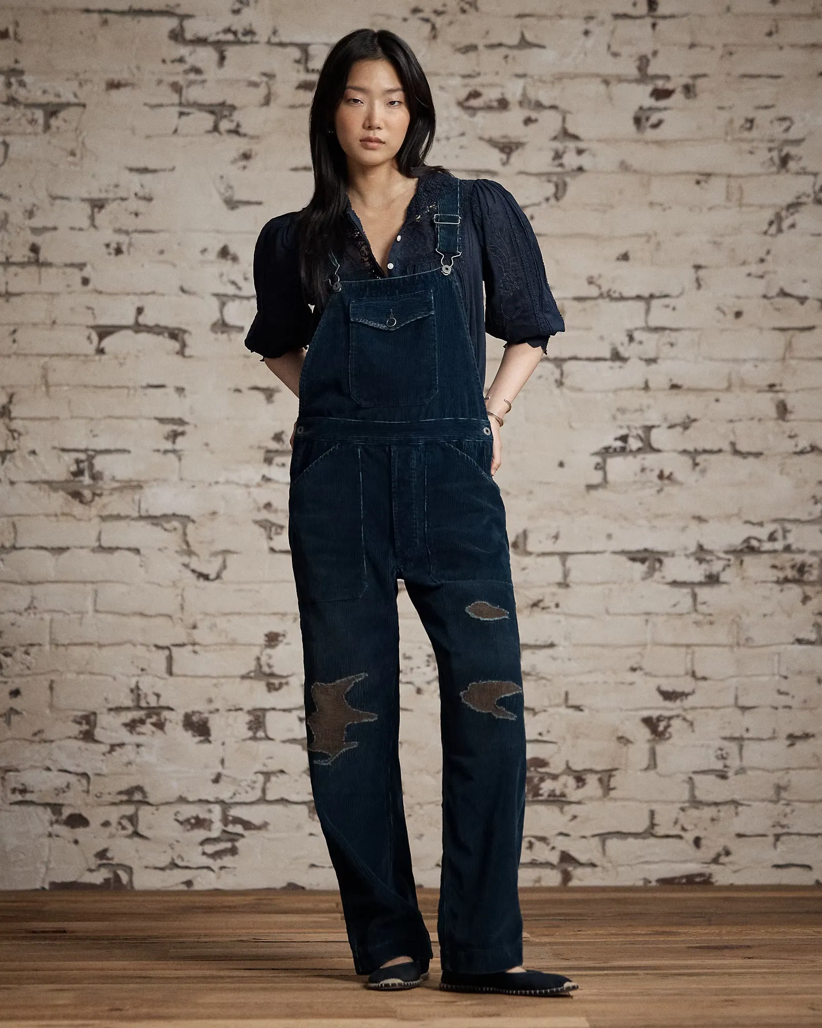 RRL Repaired Indigo Corduroy Overall sold by Cave and Post product image thumbnail 2