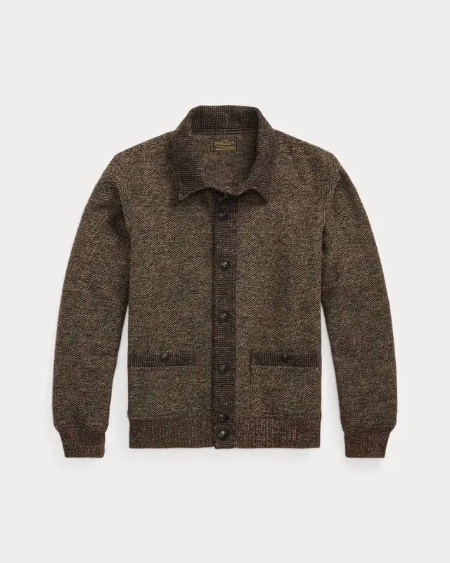 RRL Double-Knit Tweed Cardigan sold by Cave and Post