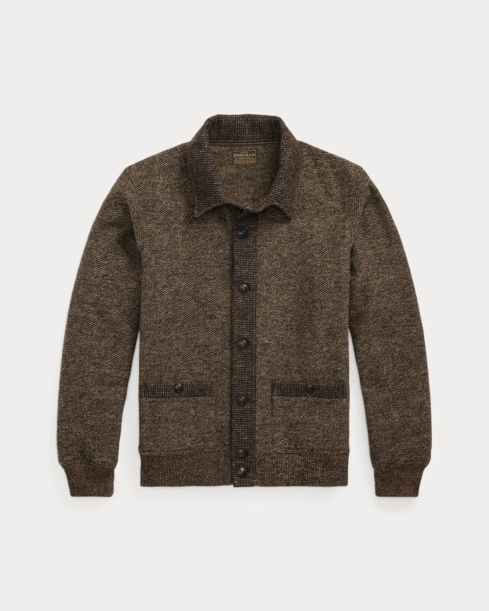 RRL Double-Knit Tweed Cardigan sold by Cave and Post