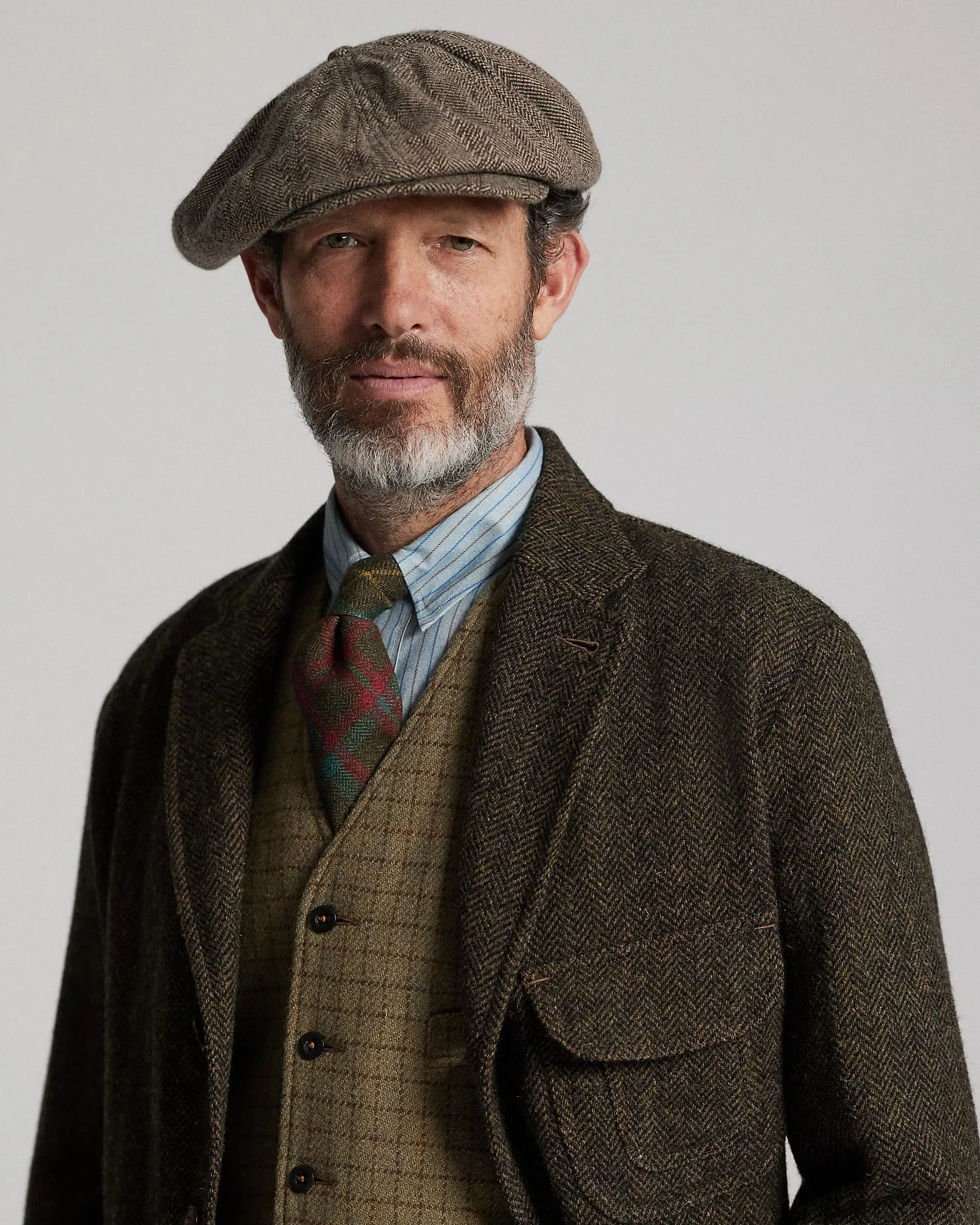 RRL Wool-Cotton Herringbone Newsboy Cap sold by Cave and Post product image thumbnail 4