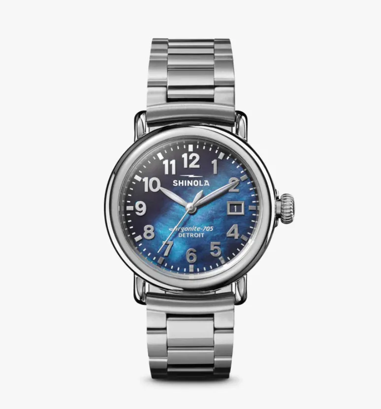 Runwell Watch 36 mm-Cadet Blue sold by Cave and Post